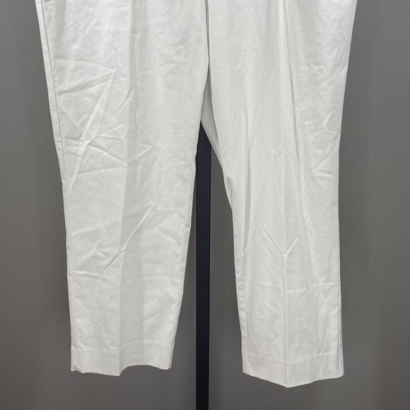 NEW Lands End Pants Womens 14 khaki beige straight leg casual - Picture 3 of 10